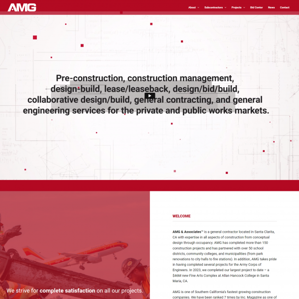 AMg & Associates Inc. website design